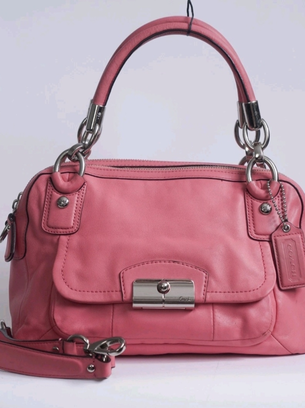 Coach 2013 Kristin Pink Leather Satchel Bag